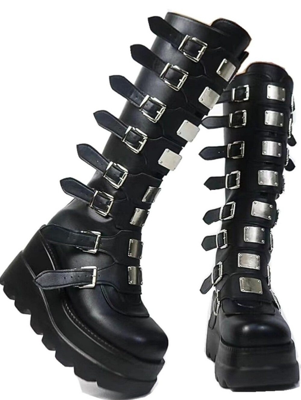 Platform Buckle Goth Rave Festival Boots